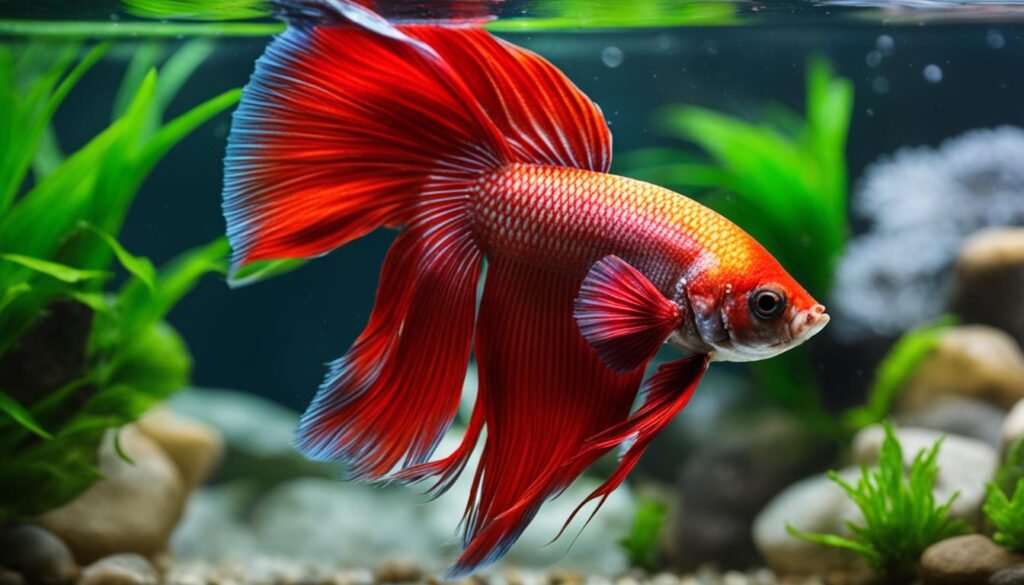 Betta fish fin regrowth