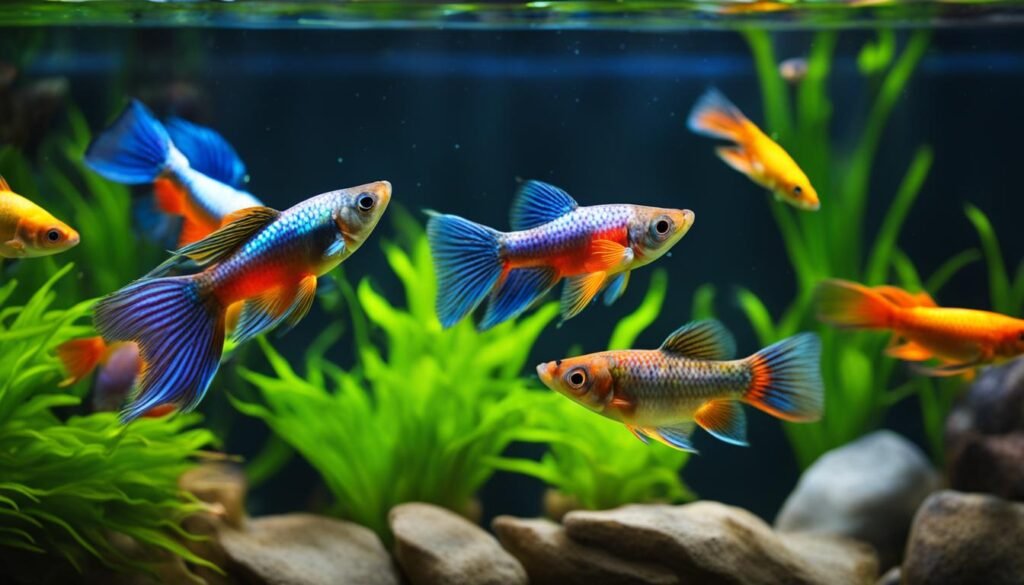 Guppies tank companions for platies