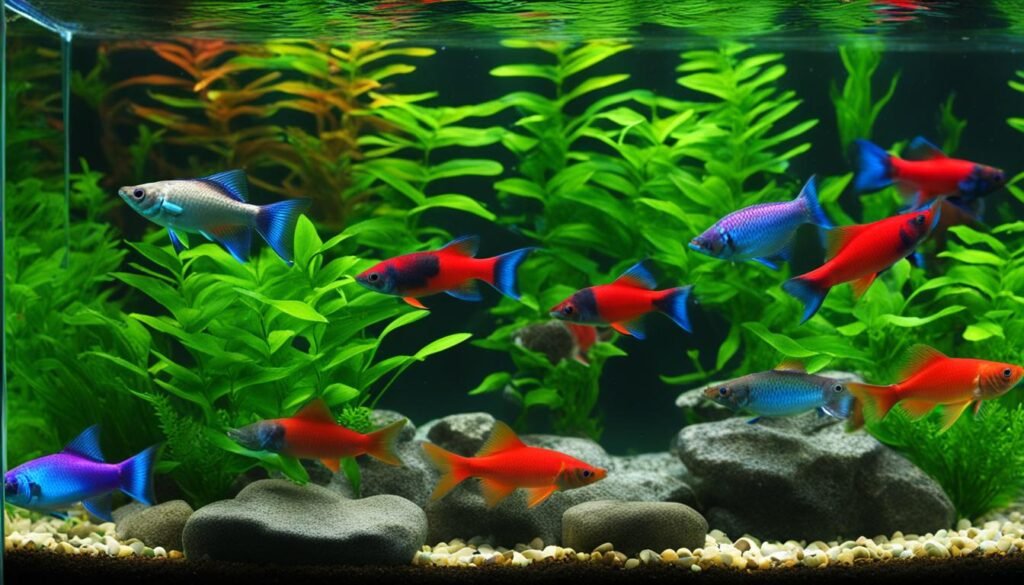 Neon tetras tank companions for platies