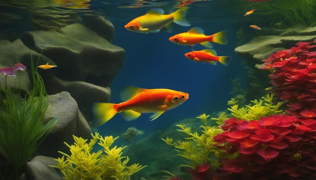 Platy Fish in Pond