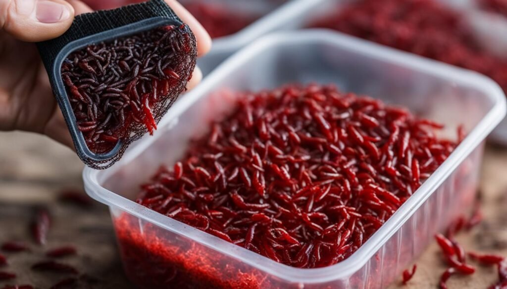 Supplying Bloodworms to Fish Tanks