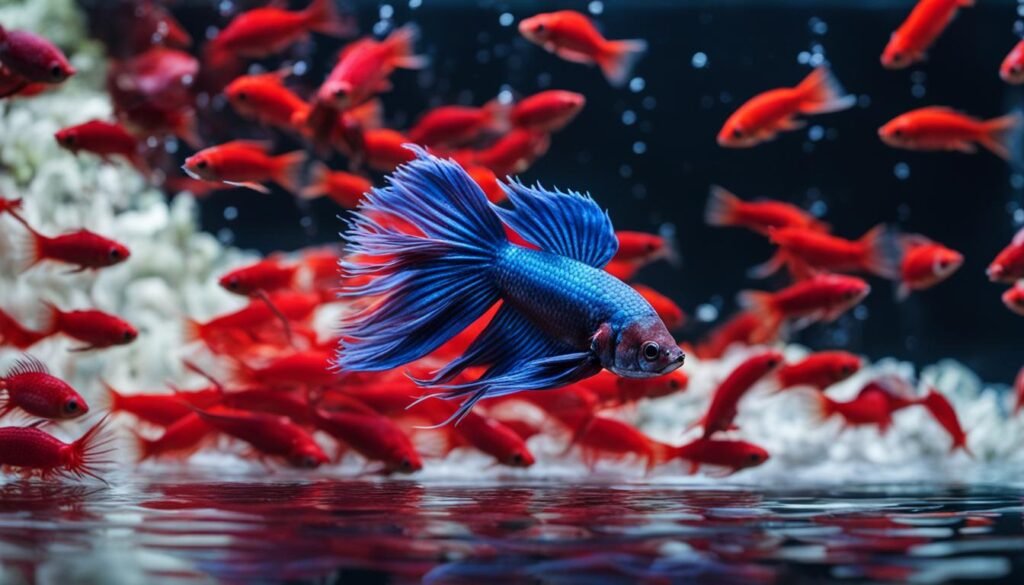 betta fish feeding