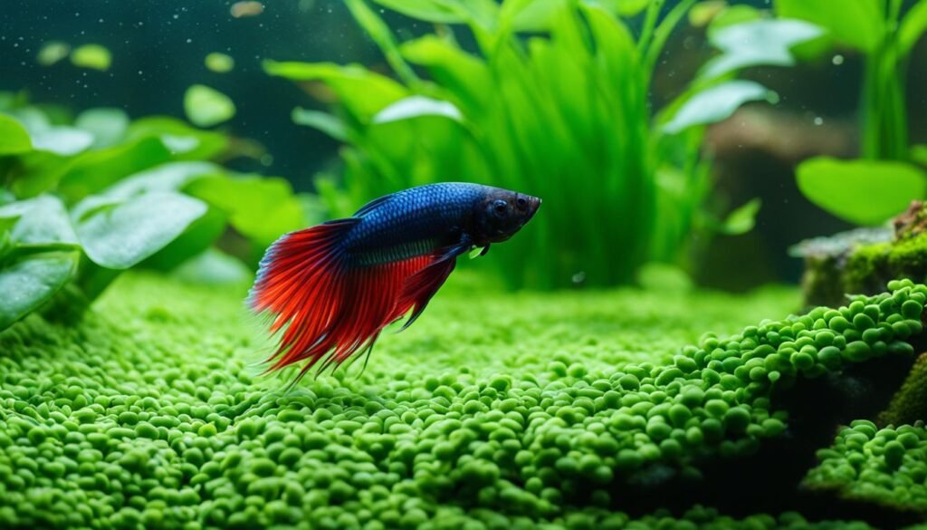 duckweed in betta fish tank