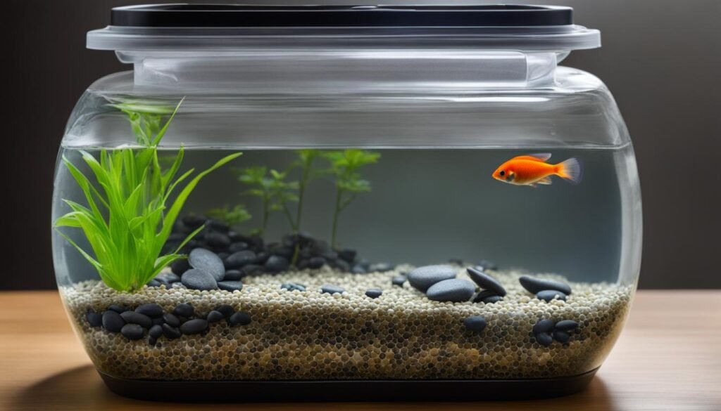 preparing the aquarium for chia cultivation